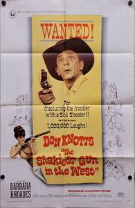1968 Don Knotts The Shakiest Gun in the West Original One Sheet Movie Poster - 27 x 41