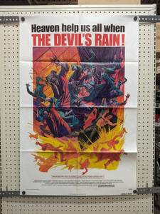 1975 The Devils Rain One Sheet Original Movie Poster - 27 x 41