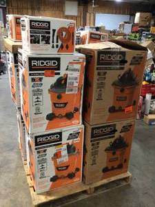 Lot of Ridgid WetDry Shop Vacs Customer Returns See Pictures