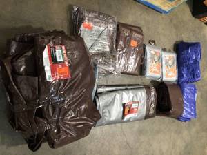 Lot of  Assorted and Mixed Tarps See Pictures