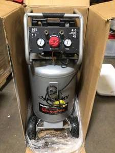 20 Gal. Vertical Electric-Powered Silent Air Compressor by Husky Customer Returns See Pictures