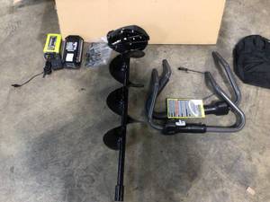 40-Volt HP Ice Auger with 8 in. Bit and 4.0 Ah Battery and Charger by RYOBI Customer Returns See Pictures