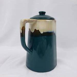 lot 16 image: Beautiful Vintage Glazed & Signed Pottery Pitchers