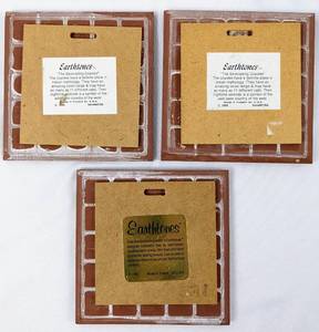 lot 54 image: Three Earthtones Southwest Artist Tiles