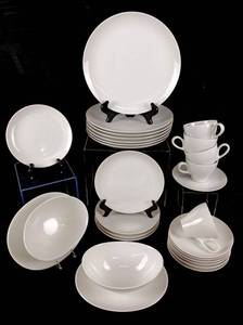 lot 83 image: Mikasa Sophisticate White China - 26 Pieces