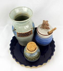 lot 143 image: Set of Beautiful Hand Crafted Stoneware