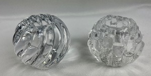 lot 131 image: Crystal & Glass Tea Light Candle Holders- Kosta Boda, Royal Copenhagen, Lindshammar & more