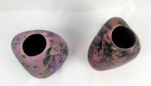 lot 149 image: Unique Colorful Vases Signed by Artist