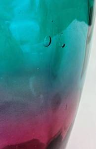 lot 88 image: Large Spanish Blown Glass Blue-Green Vase