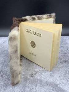 lot 110 image: Vintage Unused Handmade Journals and Fur Covered Guest Book
