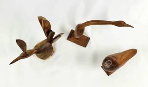 lot 170 image: Collection of Hand Carved Wooden Birds