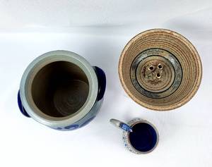 lot 176 image: Antique Cologne Pot, Pottery Vase and Mug