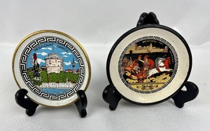 lot 243 image: Collection of Greek Souvenirs - Coasters, Mini Dishes, and Bottle Opener