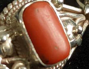 lot 262 image: Sterling Silver & Red Jasper Jointed Bracelet