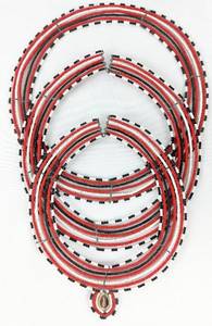 lot 186 image: Three  Maasai Beaded Wedding Collars - African Tribal Art