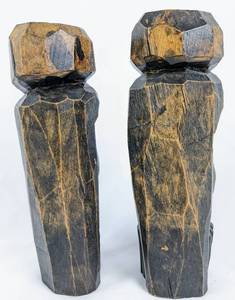 lot 188 image: Carved Tiki-Style Pair from Jamaica