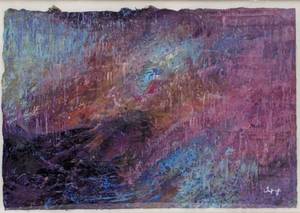lot 193 image: Signed Original Abstract Painting on Handmade Paper