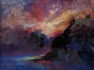lot 194 image: Gregory Stephen McIntosh Atmospheric #1 - Signed Gouache of Pastel on Paper - 1997
