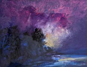lot 195 image: Gregory Stephen McIntosh Atmospheric #2 - Signed Gouache of Pastel on Paper - 1997