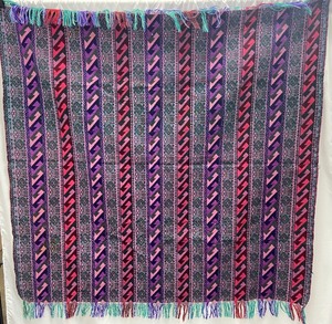 lot 327 image: Handwoven Tapestry with EMIN Markings & Gorgeous Guatemalan Table Runner