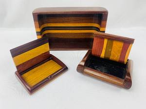 lot 202 image: Handsome Wooden Keepsake Boxes