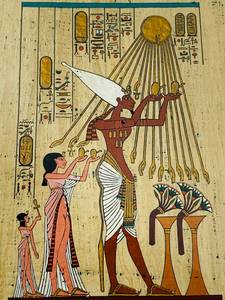 lot 213 image: Two Stunning Papyrus Artworks - Egyptian