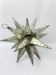 lot 123 image: Cool Vintage Punched Tin Hanging Star