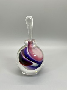 lot 36 image: KARG Hand Blown & Signed Round Perfume Bottle w Dauber