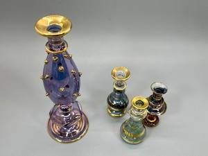 lot 41 image: Four Elegant Egyptian Hand Made Perfume Bottles