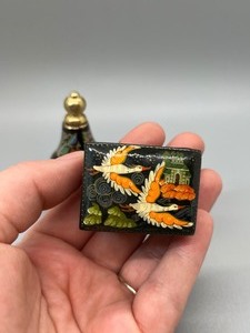 lot 43 image: Hand Painted Perfume Bottle and Jewelry Boxes