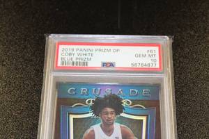 2019-20 Prizm Draft Blue Prizm Coby White #61 PSA 10 Rookie Card