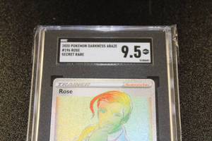 2020 Pokemon Darkness Ablaze Rose Secret Rare #196 SGC 9.5