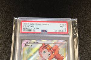 2020 Pokemon SWSH Rebel Clash Sonia #192 PSA 9