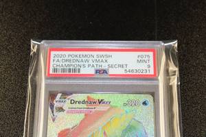 2020 Pokemon SWSH Champions Path Secret Rare Drednaw VMAX #75 PSA 9