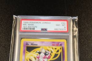 1999 Pokemon Jungle 1st Edition Mr Mime #22 PSA 8