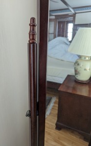 lot 10 image: Mahogany Floor Mirror