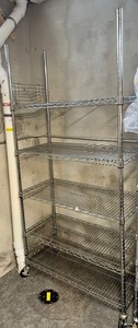 lot 124 image: Metal Shelf on Casters