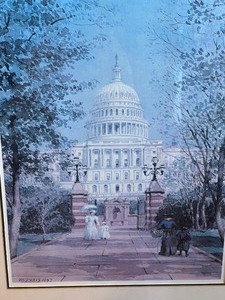 lot 86 image: Framed Print of Washington DC Capital