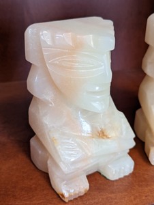 lot 47 image: Carved Marble Bookends