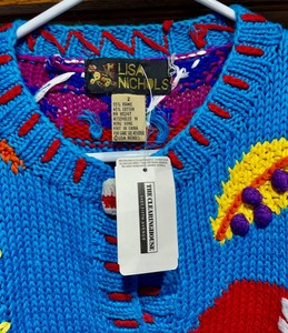 lot 169 image: Vintage Lisa Nichols Bright and Colorful Button Up Sweater (NEW)