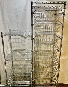 lot 173 image: Metal Storage Rack on Casters with Storage Drawers