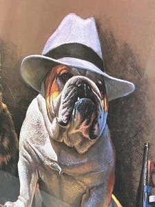 lot 72 image: Adorable Cat & Dog Bonnie and Clyde Framed Print