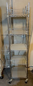 lot 327 image: Metal Shelf on Casters