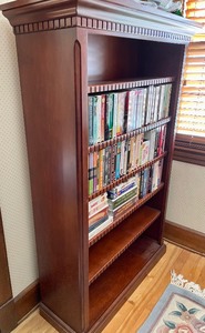 lot 39 image: Beautiful Wooden Shelf - Signature Series by Steve Balsamo (movies not included)