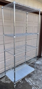 lot 350 image: Metal Shelf on Casters