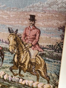 lot 301 image: Equestrian Framed Textile