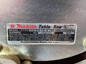 lot 371 image: Makita Table Saw With Instructions