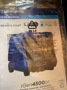lot 374 image: Westinghouse Igen 4500 DF Double Fuel Generator