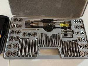 lot 380 image: 60 Piece Tap and Die Set and Laser Ryobi Level