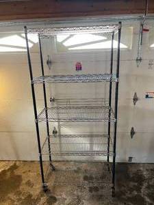 lot 388 image: 4 Shelf Metal Storage Unit